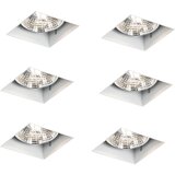 QAZQA Set van 6 inbouwspots wit GU10 70mm trimless - Oneon Cene