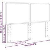  Uzglavlje s uzglavljem Dimljeni hrast 150 cm Konstruirano drvo | shoptok.hr