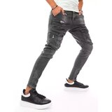 DStreet Spodnie męskie jeansowe typu bojówki ciemnoszare | Shoptok.si
