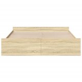  Okvir za krevet s ladicama boja hrasta 200x200 cm drveni | shoptok.hr