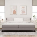  Postelja z vzmetnico z vzmetnico Taupe 200 x 200 cm blago, (5000127642) | Shoptok.si