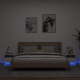  Noćni ormarići s LED svjetlima 2 kom bijeli 40 x 39 x 37 cm | Eponuda.com
