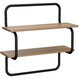  Zidna polica s 2 razine Hrast artisan 60 x 24 5 x 61 cm - Hrast artisan 60 cm 2 razine | shoptok.hr