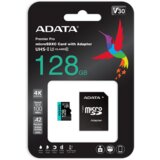 Adata UHS-I U3 MicroSDHC 128GB V30S class 10 + adapter AUSDX128GUI3V30SA2-RA1 memorijska kartica Cene