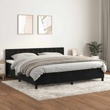 Krevet s oprugama i madracem crni 200x200 cm baršunasti | Eponuda.com