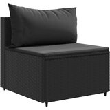  6-dijelni set vrtnih sofa s jastucima crni od poliratana | shoptok.hr