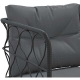  Set vrtnih sofa s jastucima crni od čelika i tekstilena | Eponuda.com