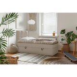 MID.YOU POSTELJA Z VZMETNICO 90 cm x 200 cm , les, tekstil, leseni material svetlo rjava | Shoptok.si