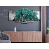  Slika - Autumn in the Park (5 Parts) Wide Turquoise 100x50 | shoptok.hr