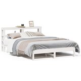 vidaXL Posteljni okvir brez vzmetnice bel 140x200 cm trdna borovina | Shoptok.si