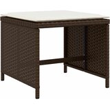  Vrtni taburei s jastucima 4 kom smeđi 41x41x36 cm od poliratana | shoptok.hr