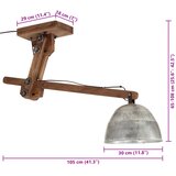  Stropna svjetiljka 25 W vintage srebrna 105x30x65-108 cm E27 | Eponuda.ba