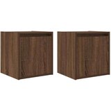  Stenska nočna omarica 2 kosa rjavi hrast 38x34x40 cm | Shoptok.si