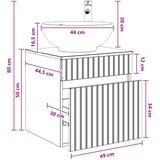  Umivaonik s policom za zid Hrast sonoma 49 x 44,5 x 66,5 cm | shoptok.hr