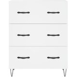  Visoka komoda bijela 69,5x34x180 cm konstruirano drvo Slike