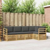  Set vanjskih sofa 5 pcs Bijela i antracit 245 x 126,5 x 73 cm | shoptok.hr