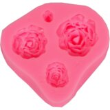Silikonski kalup - 4 ruže 7x6.5x1.8 cm (silikonski kalup)