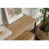 Hanah home Stranska mizica v hrastovem dekorju v svetli naravni barvi 29,5x120 cm Solace – | Shoptok.si