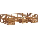  Set vanjskih sofa 10 kom. Prirodna | shoptok.hr