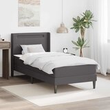  Okvir kreveta s madracem Siva 80 x 200 cm Umjetna koža - Siva 80 x 200 cm Cijene