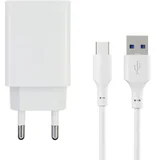 Kućni punjač JK77 2.4A USB-A + Type C kabal