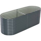 vidaXL Vrtna sadilica od pocinčanog čelika 240 x 80 x 81 cm siva Cijene