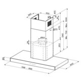 Faber Napa Stilo Glass Smart X/V A90 (710m3/h) 325.0617.016 StiloGlassSmartX/V A90 | shoptok.hr