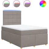 vidaXL Box spring postelja z vzmetnico taupe 120x200 cm blago, (21307080) | Shoptok.si