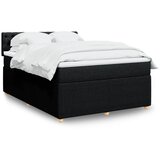 vidaXL Box spring postelja z vzmetnico črna 160x200 cm blago | Shoptok.si