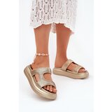 Boto Decorated Women's Platform Sandals Golden Jestella | ePonuda.com