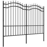  Vrtna ograda Woerden s vrhom koplja crna 240x150 cm čelična | Eponuda.com