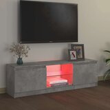 TV ormarić s LED svjetlima siva boja betona 120 x 30 x 36 cm | shoptok.hr