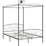  Za krevet s nadstrešnicom sivi metalni 120 x 200 cm | shoptok.hr