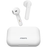 Streetz True Wireless Stereo slušalke z ovitkom za polnjenje, pol-in-ear, BT 5, mat bele | Shoptok.si