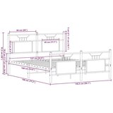  Okvir kreveta bez madraca smeđi hrast 137x190 cm izrađeno drvo | shoptok.hr