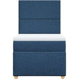 vidaXL Krevet s oprugama i madracem plavi 100 x 200 cm od tkanine | shoptok.hr