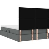  Krevet S LED lampica s pohranom Tamno siva 140 x 190 cm tkanina | shoptok.hr