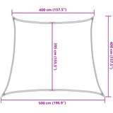  Jedro za zaštitu od sunca 160 g/m² bijelo 4/5 x 4 m HDPE | shoptok.hr