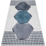 RugsX Preproge ANDRE 1863 pralna preproga diamanti, kocka geometr 120x170 cm Bela | Shoptok.si