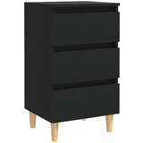 vidaXL noćni ormarići s drvenim nogama 2 kom crni 40 x 35 x 69 cm | shoptok.hr