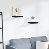  Plutajuće zidne police 2 kom crne 23 x 23,5 x 3,8 cm MDF | shoptok.hr