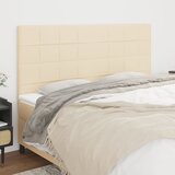 vidaXL Posteljno vzglavje 4 kosa krem 90x5x78/88 cm blago | Shoptok.si