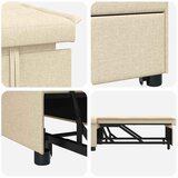  Krevet-sofa na razvlačenje Krema 194 x 50 x 82 cm tkanina | Eponuda.com