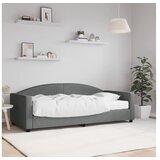 vidaXL Dnevna postelja z vzmetnico temno siva 90x190 cm blag Cene