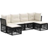 vidaXL Vrtna sedežna garnitura 6 pcs Črna poli ratan, (5000269661) | Shoptok.si