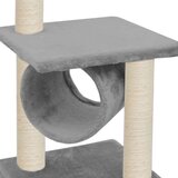 vidaXL penjalica za mačke sa stupovima za grebanje od sisala 65 cm siva | shoptok.hr