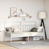 vidaXL postelja z dnom bela 80x200 cm jeklo | Shoptok.si