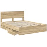  Krevetna konstrukcija s ladicama Sonoma hrast 150 x 200 cm | shoptok.hr
