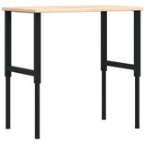  Radni stol 100x60x(71,5-98) cm od masivne hrastovine pravokutni | shoptok.hr