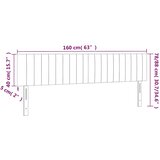  LED uzglavlje tamnoplavo 160x5x78/88 cm baršunasto | shoptok.hr